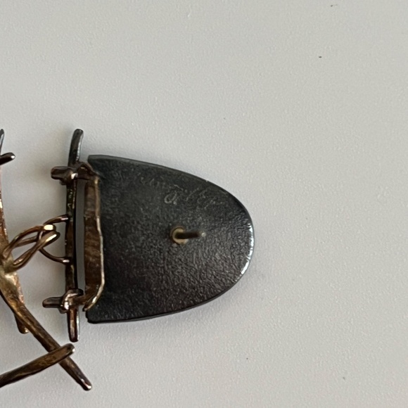 Carolyn Morris Bach Earrings Sterling Silver, 18K gold and stone earrings. - Picture 9 of 10